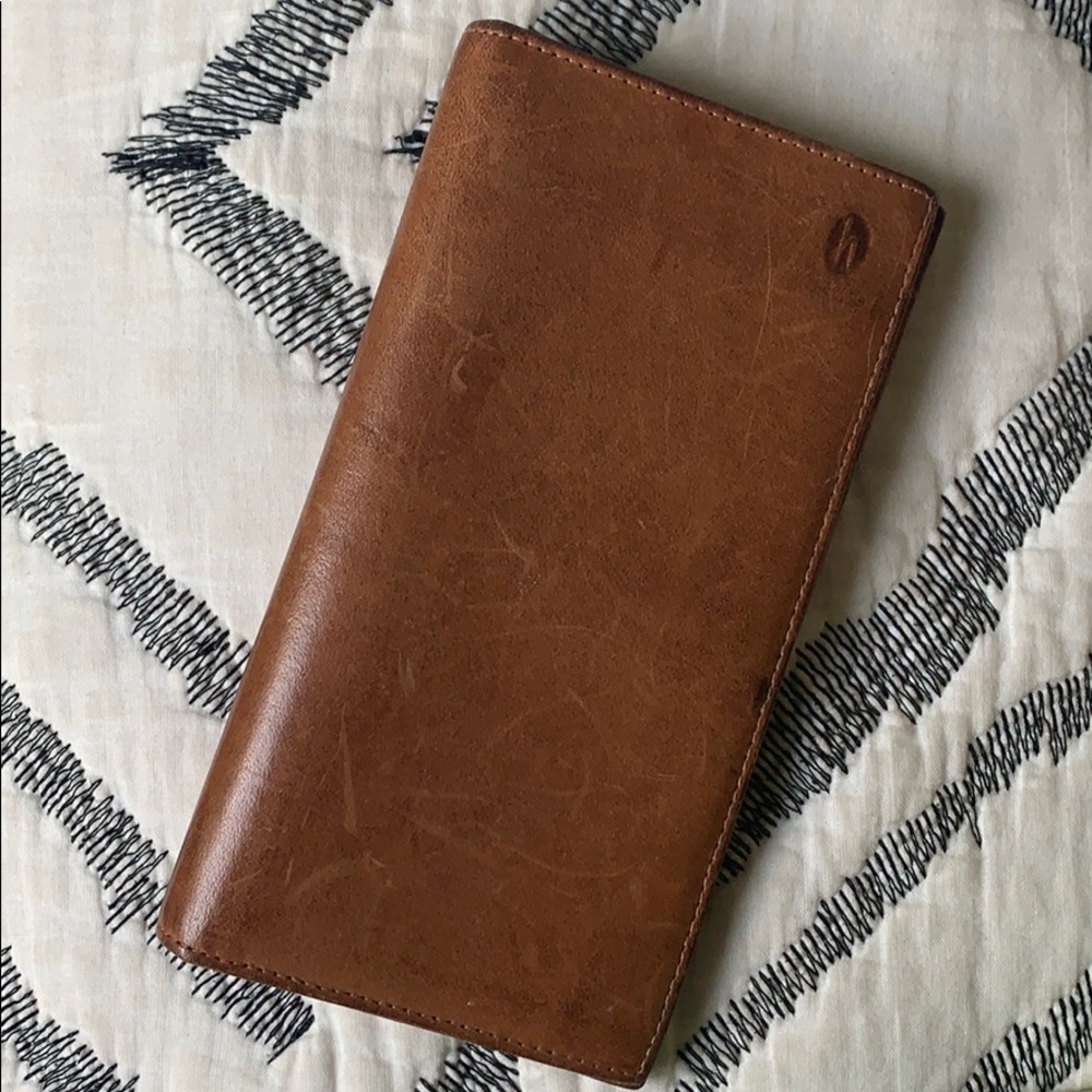 Hartmann Natural Leather Wallet/Check book